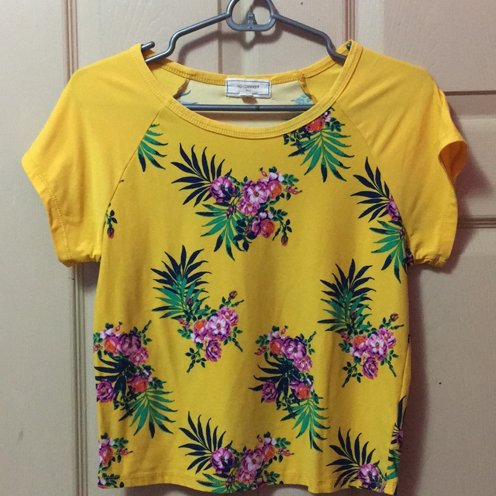 Yellow Shirt With Plants